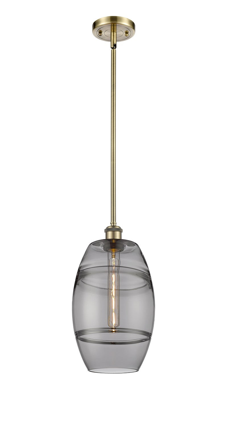 Innovations 516-1S-AB-G557-8SM One Light Mini Pendant, Antique Brass