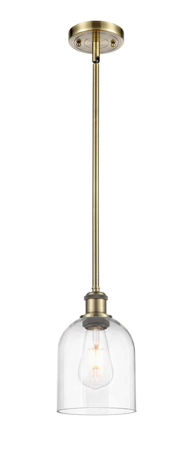 Innovations 516-1S-AB-G558-6CL One Light Mini Pendant, Antique Brass