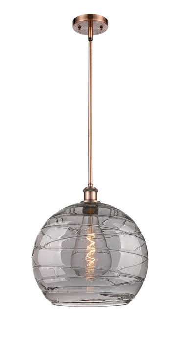 Innovations 516-1S-AC-G1213-14SM One Light Pendant, Antique Copper