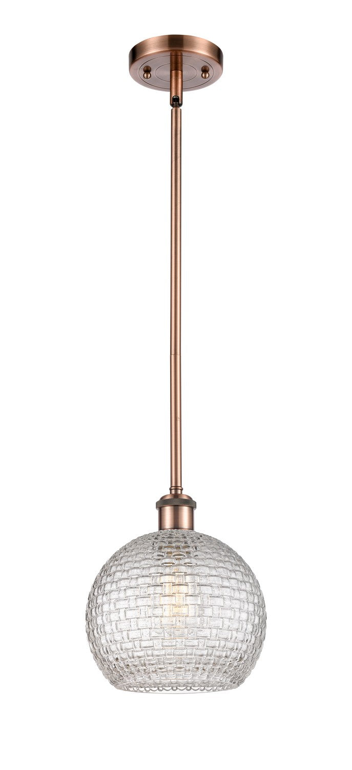Innovations 516-1S-AC-G122C-8CL One Light Mini Pendant, Antique Copper