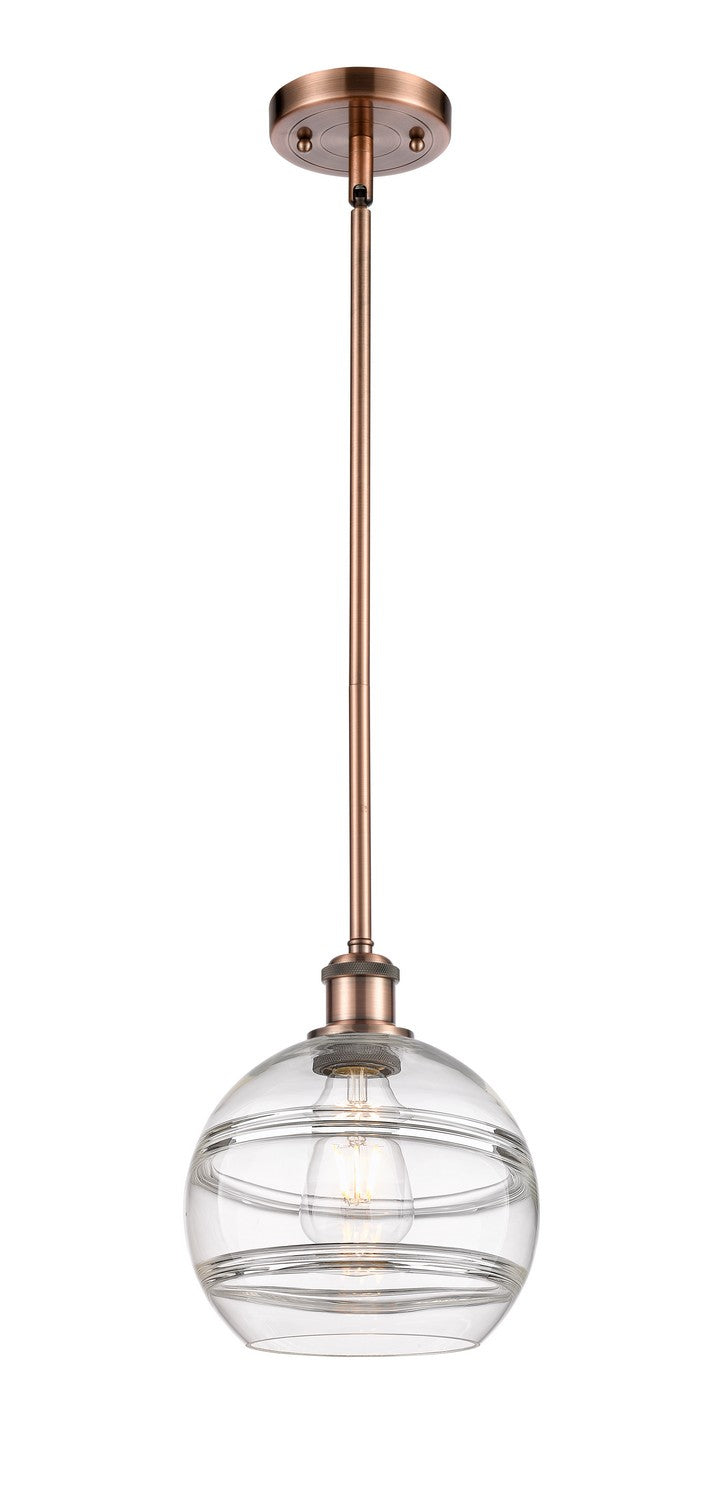 Innovations 516-1S-AC-G556-8CL One Light Mini Pendant, Antique Copper
