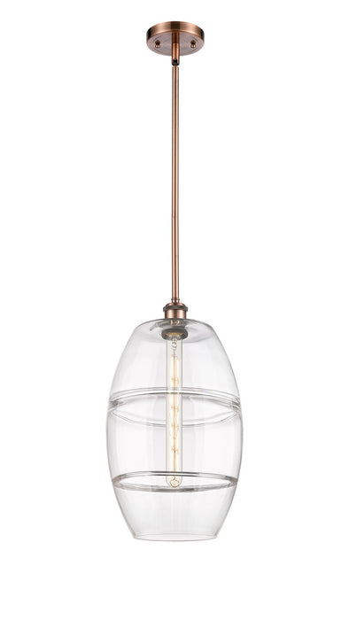 Innovations 516-1S-AC-G557-10CL One Light Mini Pendant, Antique Copper