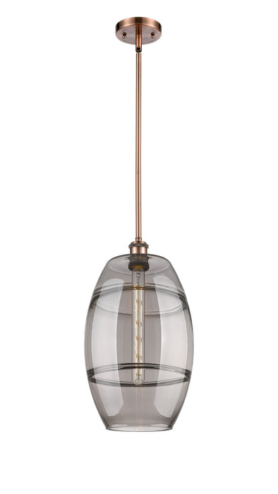 Innovations 516-1S-AC-G557-10SM One Light Mini Pendant, Antique Copper
