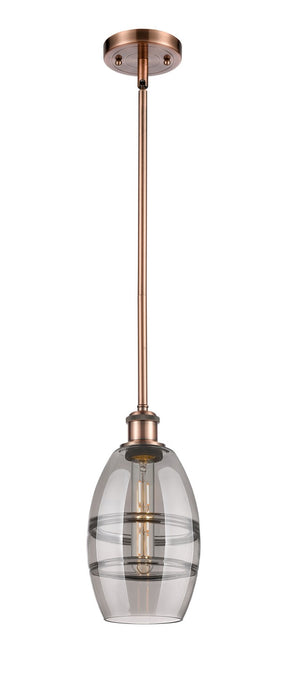 Innovations 516-1S-AC-G557-6SM One Light Mini Pendant, Antique Copper