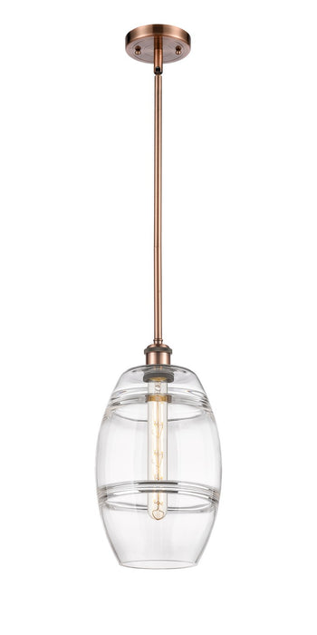 Innovations 516-1S-AC-G557-8CL One Light Mini Pendant, Antique Copper