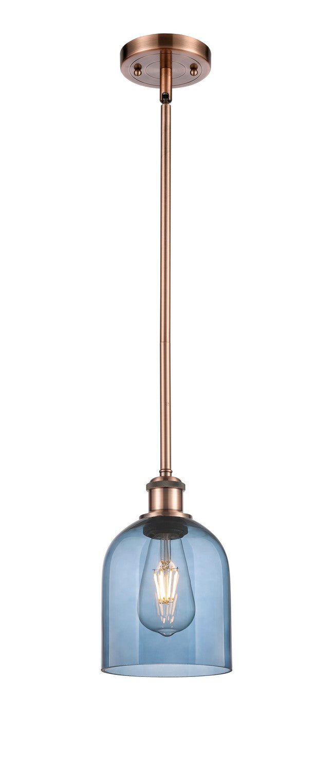 Innovations 516-1S-AC-G558-6BL One Light Mini Pendant, Antique Copper
