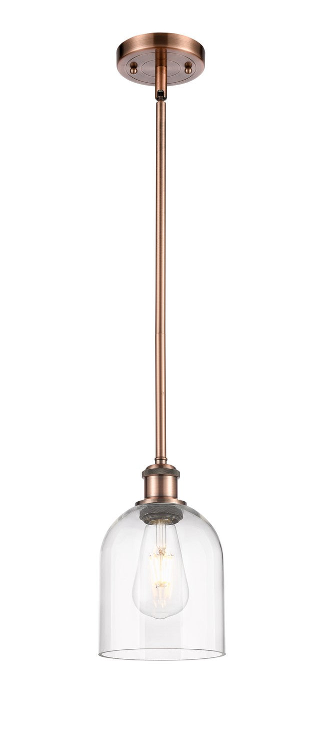 Innovations 516-1S-AC-G558-6CL One Light Mini Pendant, Antique Copper