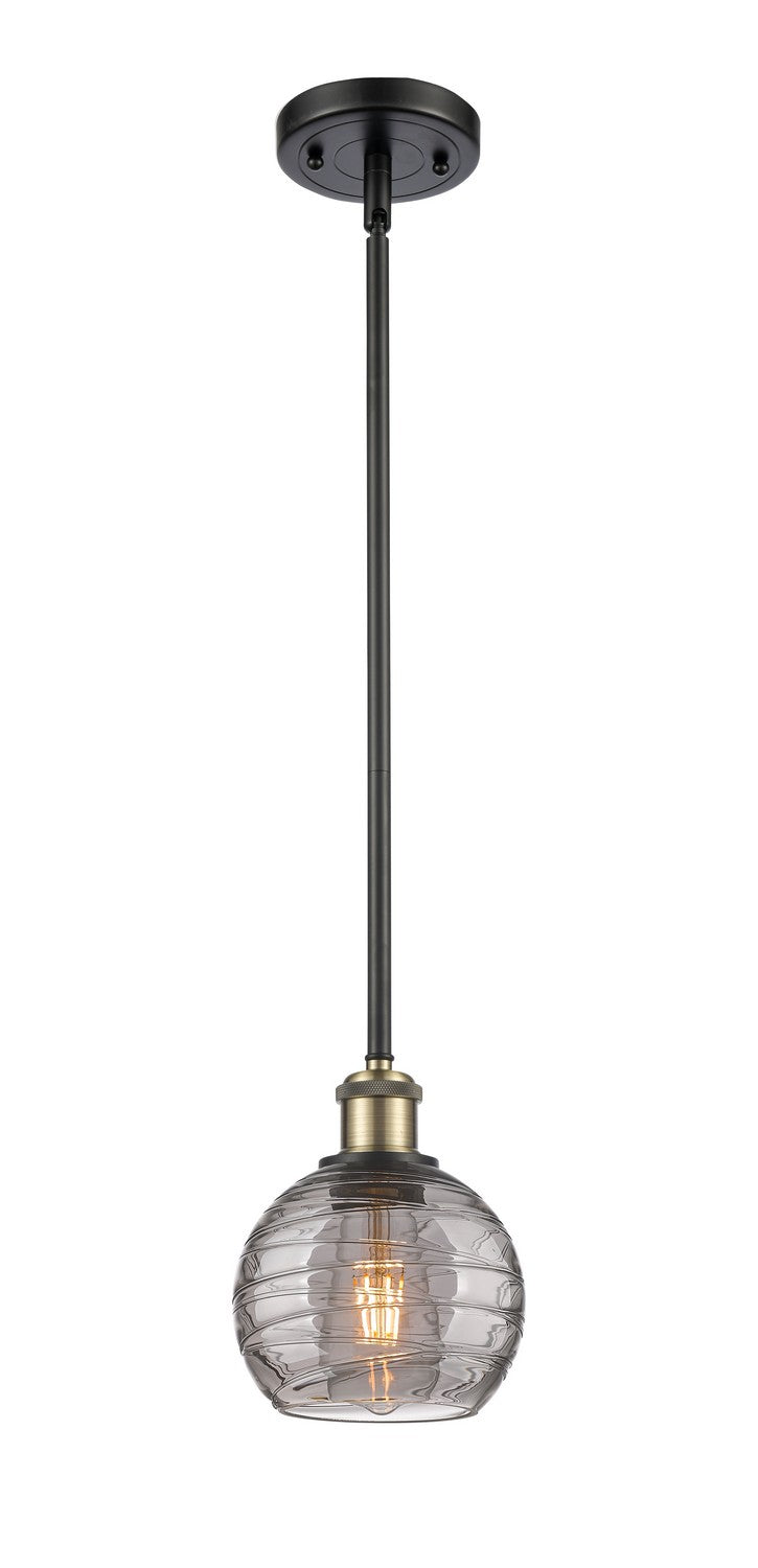Innovations 516-1S-BAB-G1213-6SM One Light Mini Pendant, Black Antique Brass