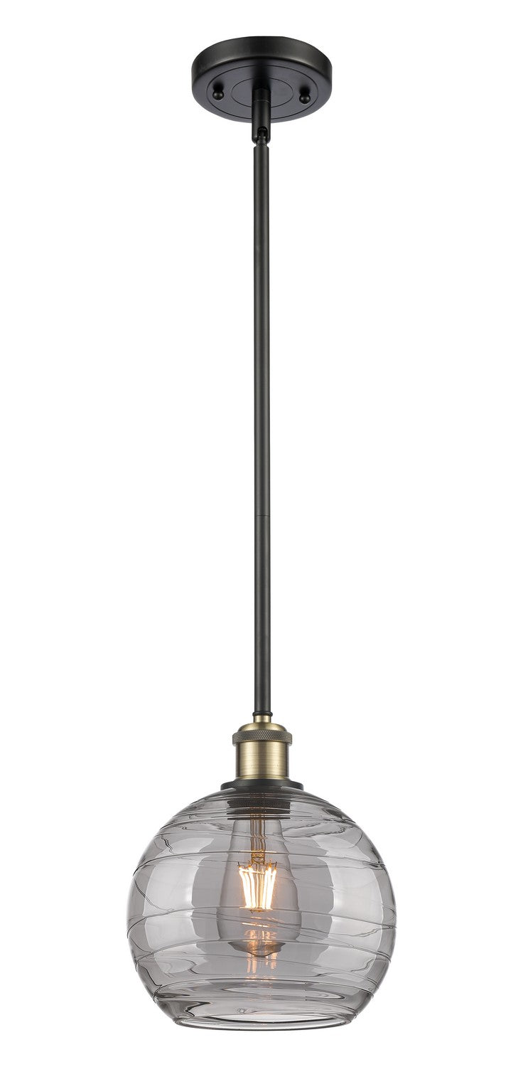 Innovations 516-1S-BAB-G1213-8SM One Light Mini Pendant, Black Antique Brass