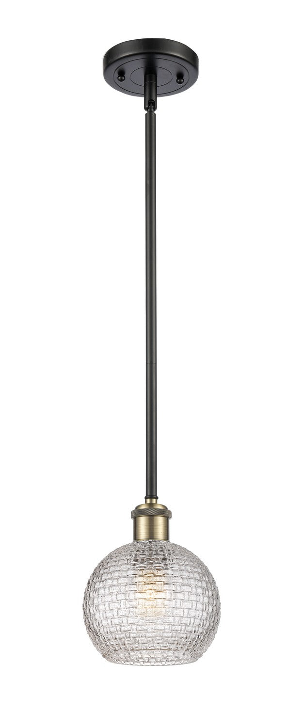 Innovations 516-1S-BAB-G122C-6CL One Light Mini Pendant, Black Antique Brass
