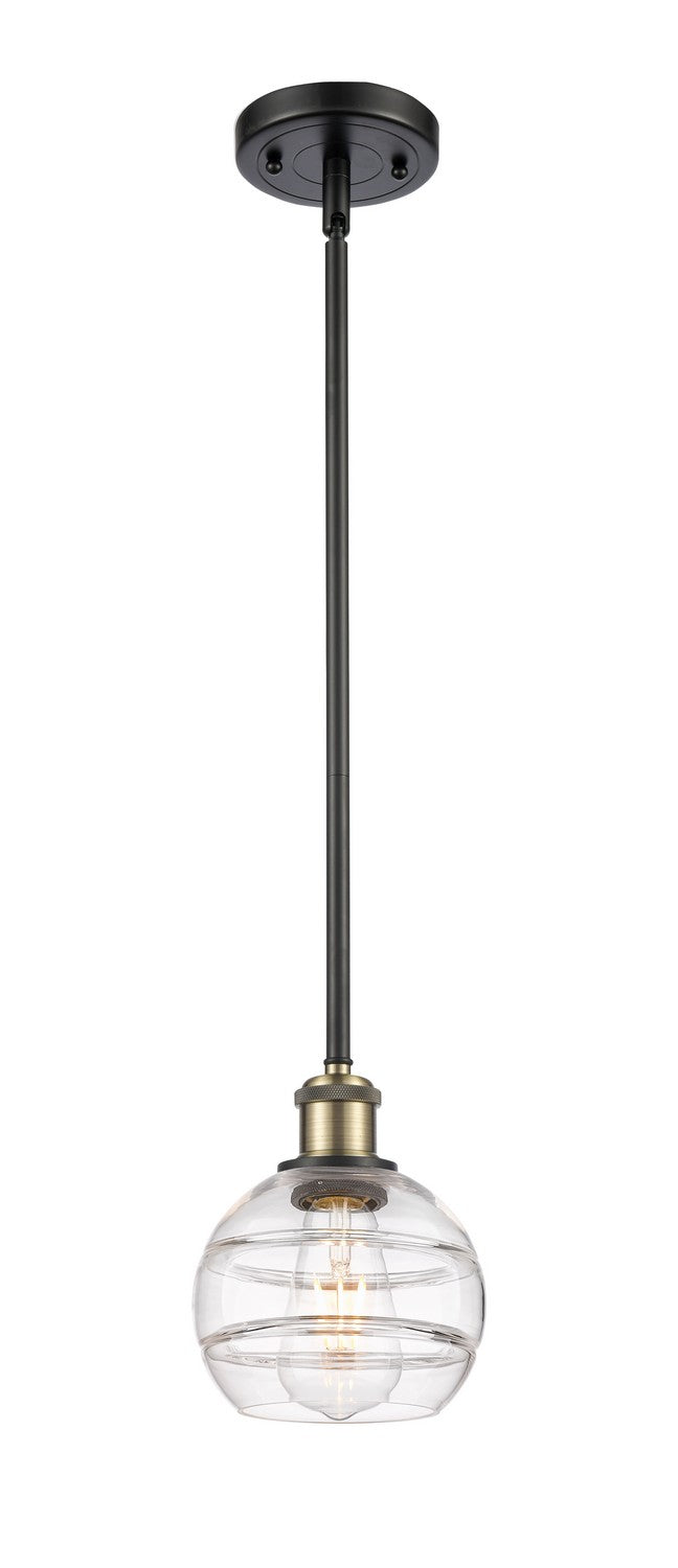 Innovations 516-1S-BAB-G556-6CL One Light Mini Pendant, Black Antique Brass