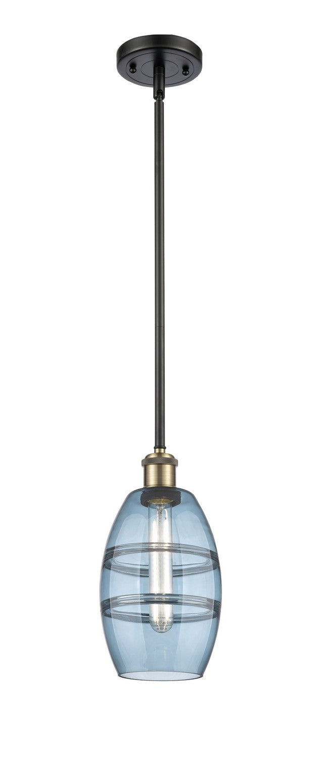 Innovations 516-1S-BAB-G557-6BL One Light Mini Pendant, Black Antique Brass