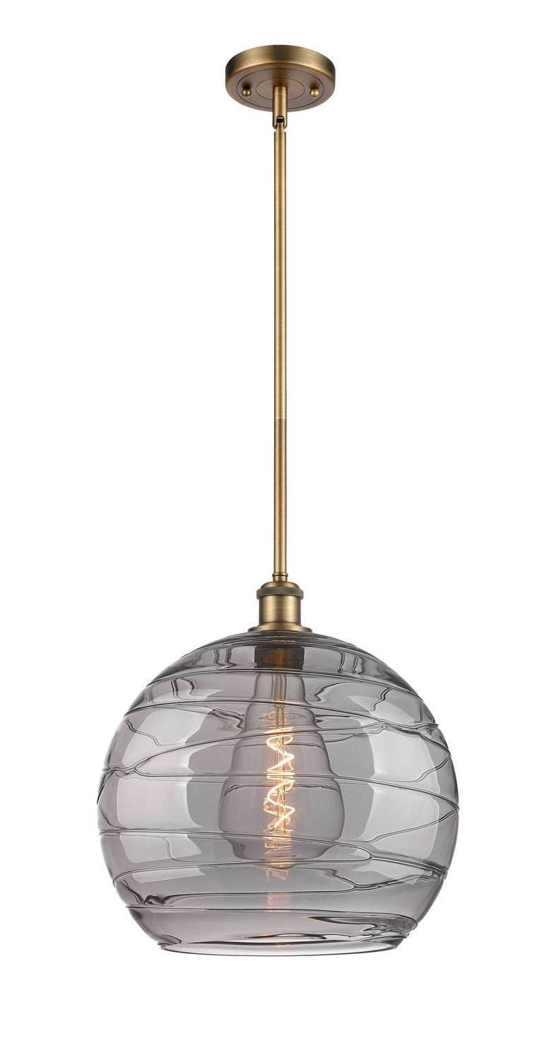 Innovations 516-1S-BB-G1213-14SM One Light Pendant, Brushed Brass