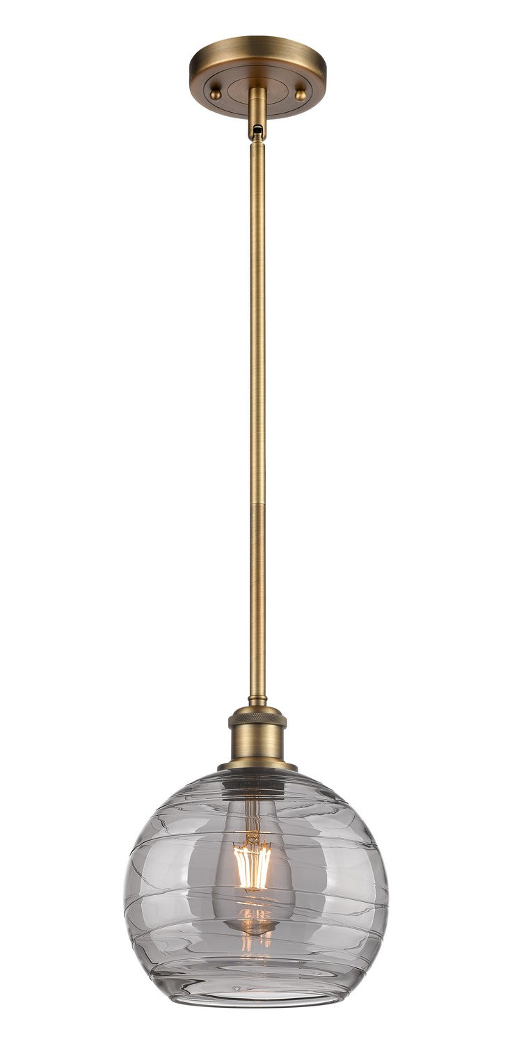 Innovations 516-1S-BB-G1213-8SM One Light Mini Pendant, Brushed Brass
