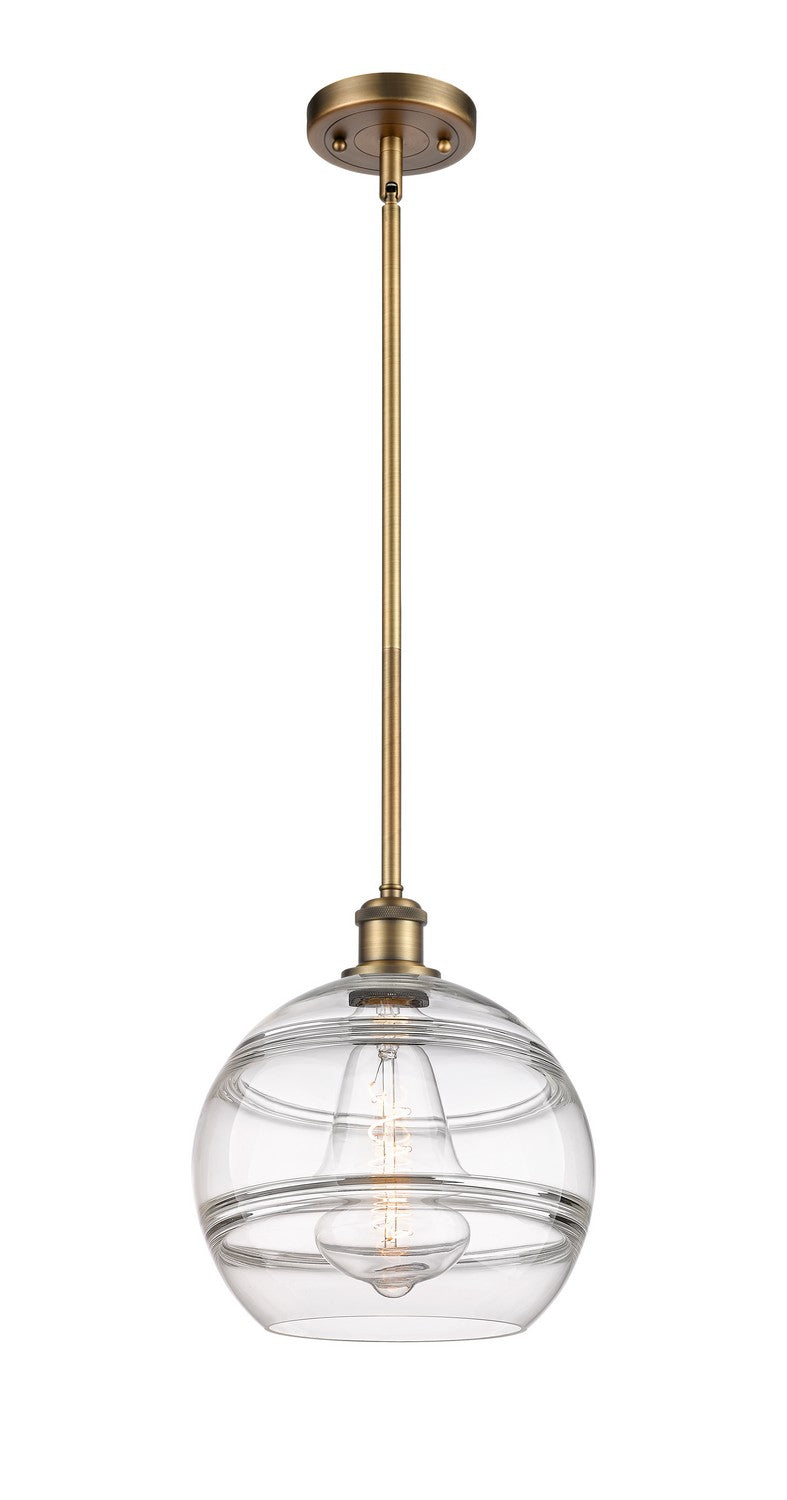 Innovations 516-1S-BB-G556-10CL One Light Mini Pendant, Brushed Brass