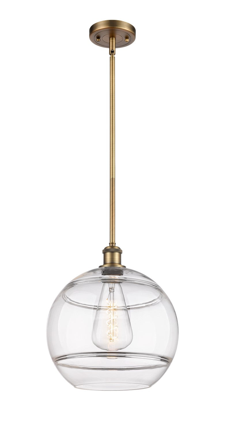 Innovations 516-1S-BB-G556-12CL One Light Mini Pendant, Brushed Brass