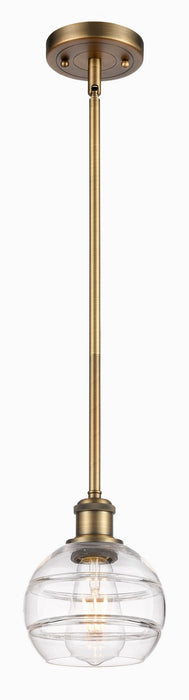 Innovations 516-1S-BB-G556-6CL One Light Mini Pendant, Brushed Brass