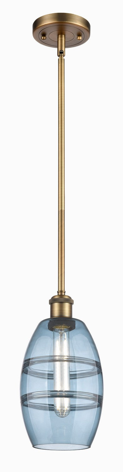 Innovations 516-1S-BB-G557-6BL One Light Mini Pendant, Brushed Brass