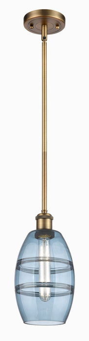Innovations 516-1S-BB-G557-6BL One Light Mini Pendant, Brushed Brass