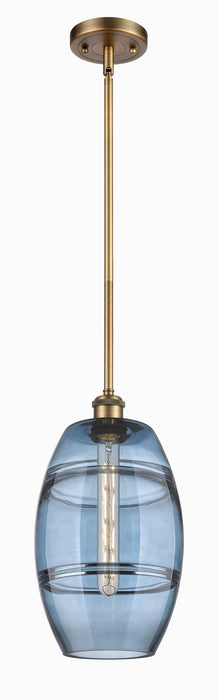 Innovations 516-1S-BB-G557-8BL One Light Mini Pendant, Brushed Brass