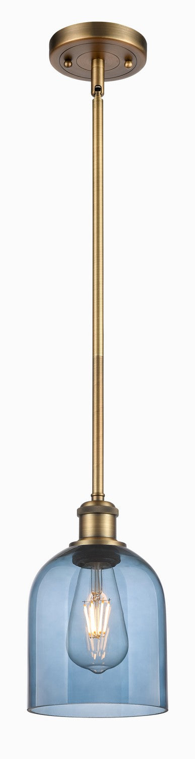 Innovations 516-1S-BB-G558-6BL One Light Mini Pendant, Brushed Brass