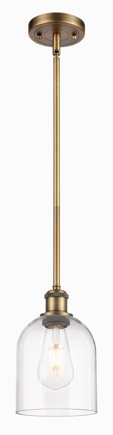 Innovations 516-1S-BB-G558-6CL One Light Mini Pendant, Brushed Brass