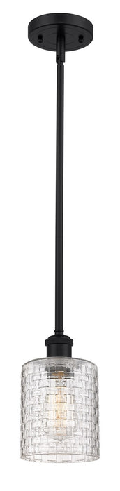 Innovations 516-1S-BK-G112C-5CL One Light Mini Pendant, Matte Black