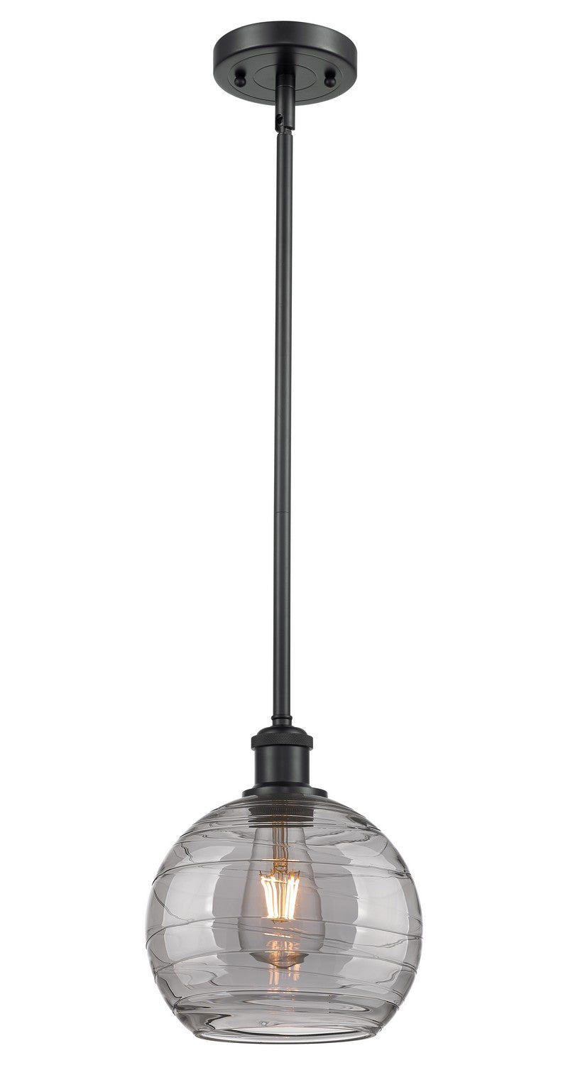 Innovations 516-1S-BK-G1213-8SM One Light Mini Pendant, Matte Black