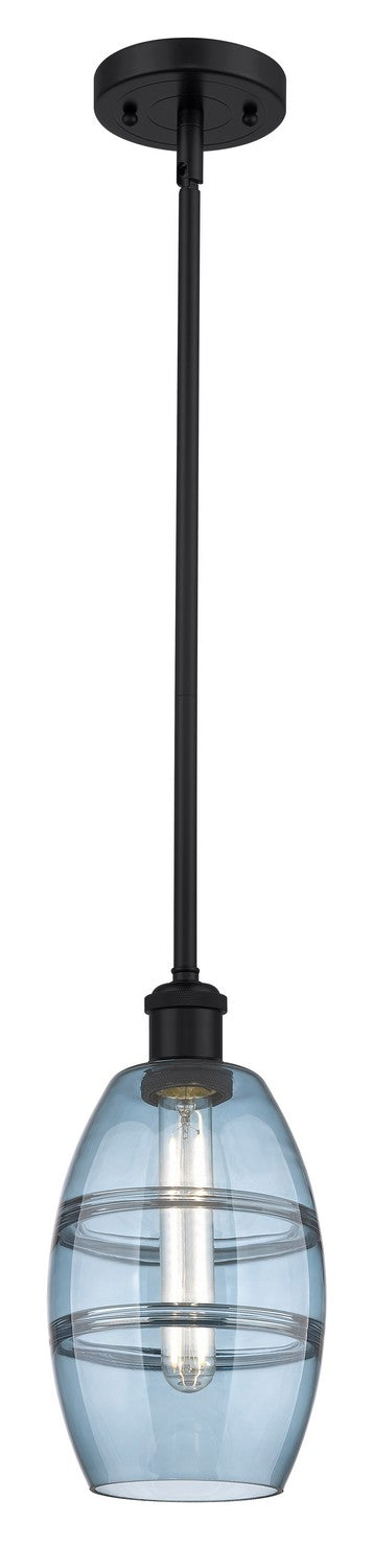 Innovations 516-1S-BK-G557-6BL One Light Mini Pendant, Matte Black
