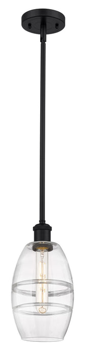 Innovations 516-1S-BK-G557-6CL One Light Mini Pendant, Matte Black