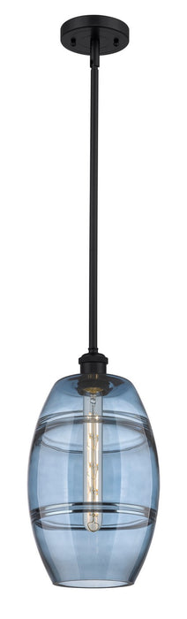Innovations 516-1S-BK-G557-8BL One Light Mini Pendant, Matte Black