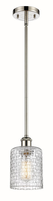 Innovations 516-1S-PN-G112C-5CL One Light Mini Pendant, Polished Nickel