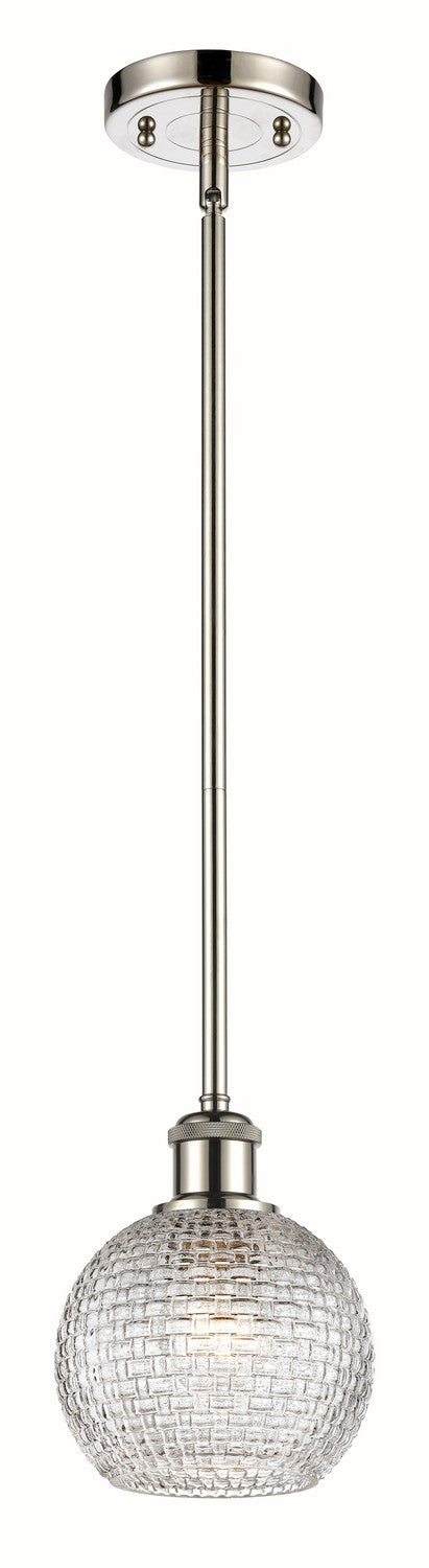 Innovations 516-1S-PN-G122C-6CL One Light Mini Pendant, Polished Nickel
