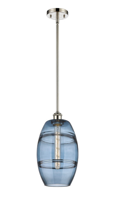 Innovations 516-1S-PN-G557-8BL One Light Mini Pendant, Polished Nickel