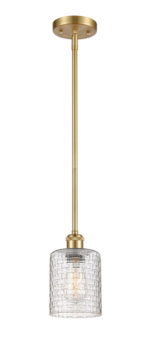 Innovations 516-1S-SG-G112C-5CL One Light Mini Pendant, Satin Gold