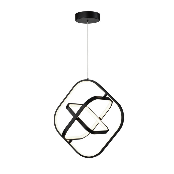 Artcraft AC6690BK LED Pendant, Semi Gloss Black