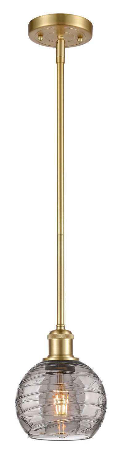 Innovations 516-1S-SG-G1213-6SM One Light Mini Pendant, Satin Gold