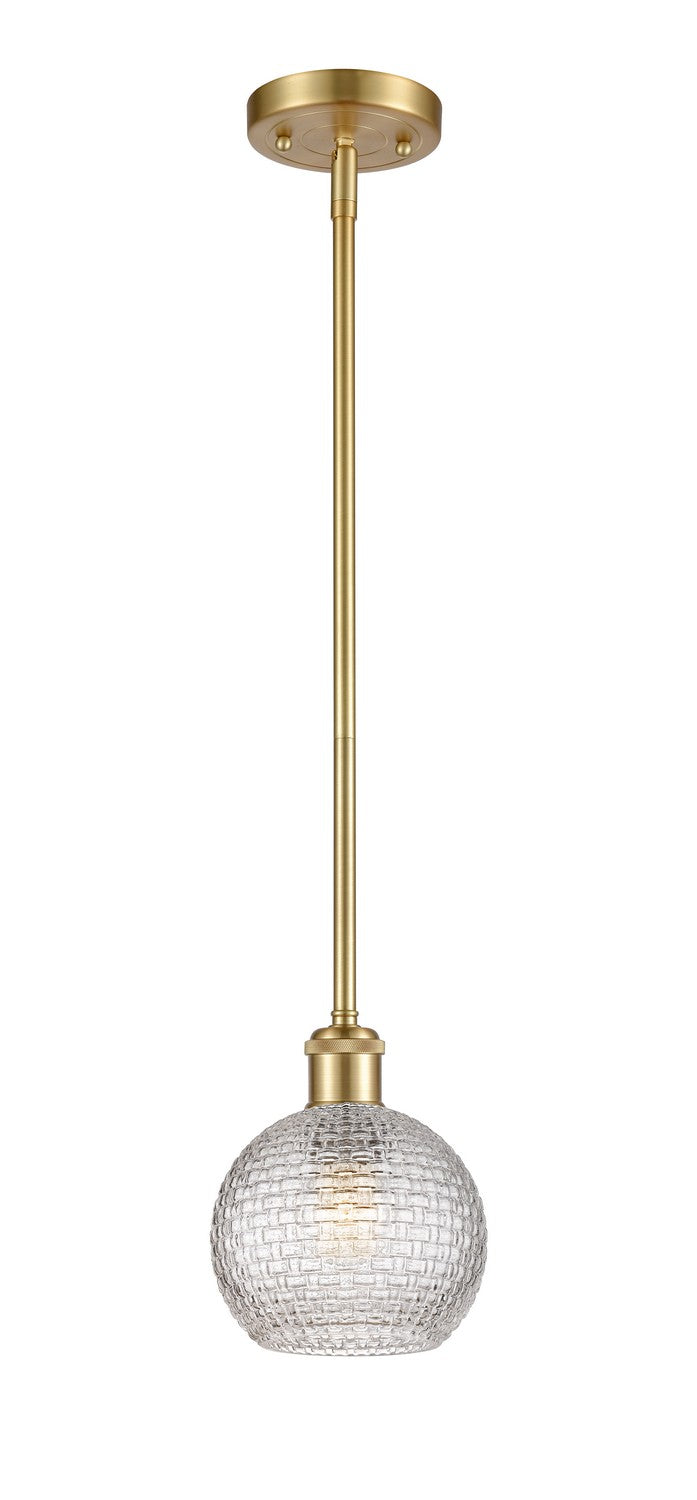 Innovations 516-1S-SG-G122C-6CL One Light Mini Pendant, Satin Gold