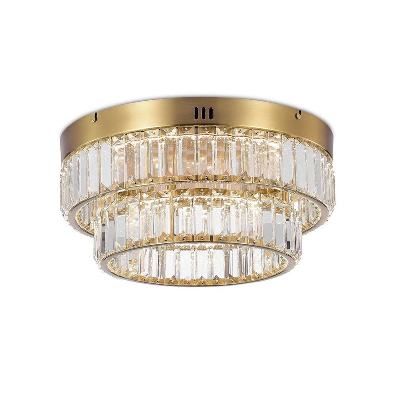 Artcraft AC6725BB LED Flush Mount, Brushed Brass