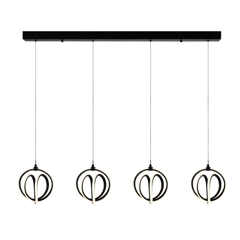 Artcraft AC6734BK LED Chandelier, Black