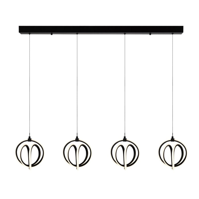 Artcraft AC6734BK LED Chandelier, Black