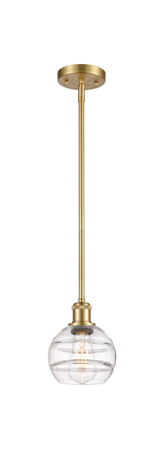 Innovations 516-1S-SG-G556-6CL One Light Mini Pendant, Satin Gold