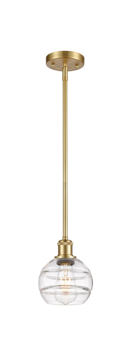 Innovations 516-1S-SG-G556-6CL One Light Mini Pendant, Satin Gold