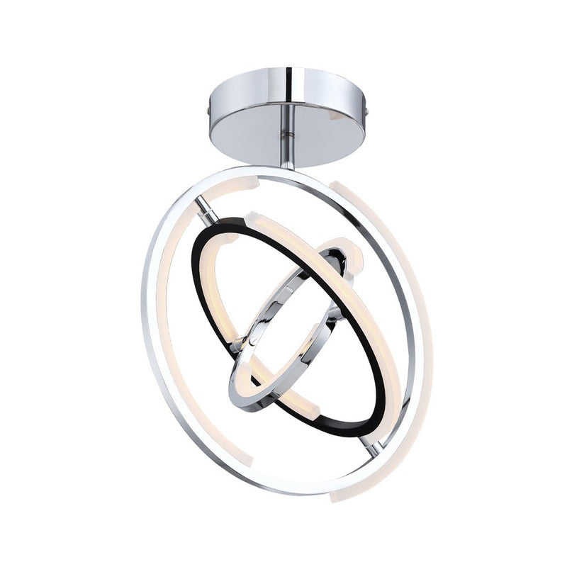 Artcraft AC6745PN LED Semi Flush Mount, Polished Nickel