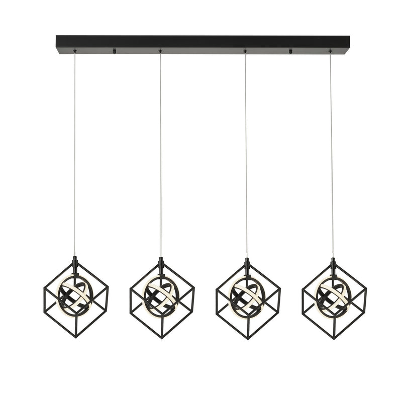 Artcraft AC1012 LED Island Pendant, Matte Black