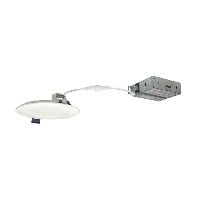 Nora Lighting NFLAT-R4TWMPW LED Downlight, Matte Powder White