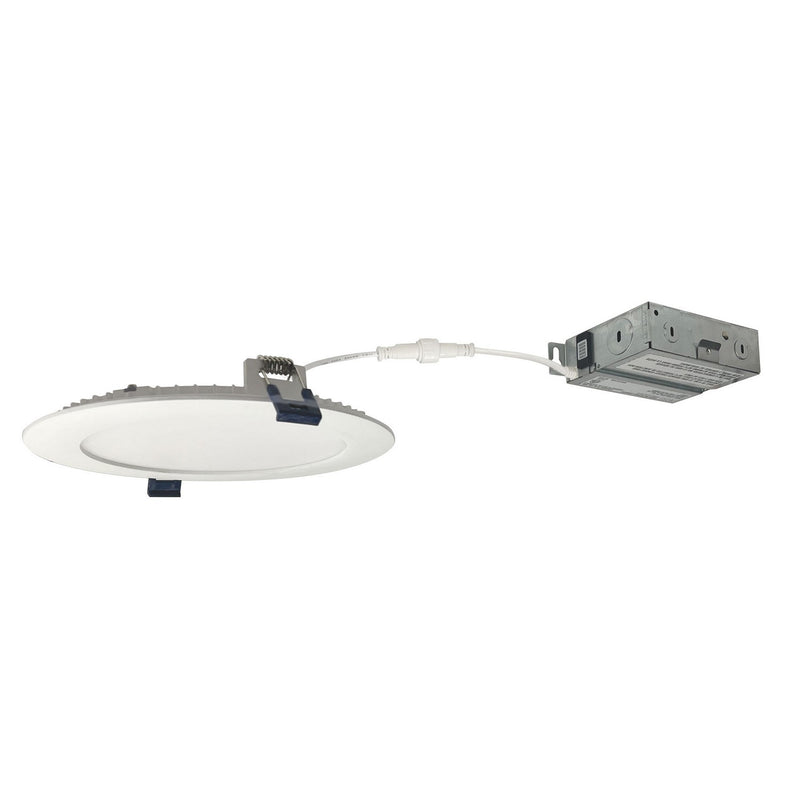 Nora Lighting NFLAT-R6TWMPW LED Downlight, Matte Powder White