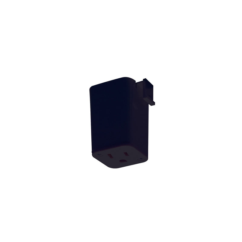 Nora Lighting NT-327B Outlet Adaptor, 1 Or 2 Circuit Track, Black
