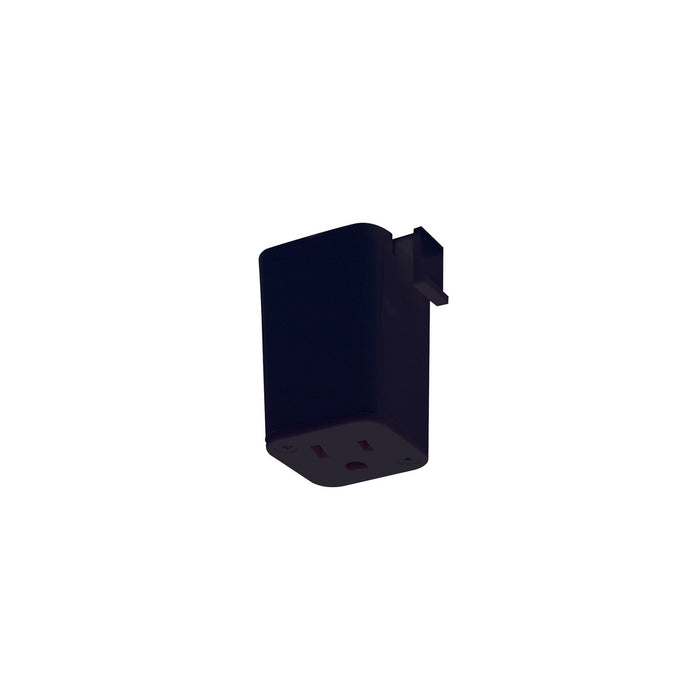 Nora Lighting NT-327B Outlet Adaptor, 1 Or 2 Circuit Track, Black