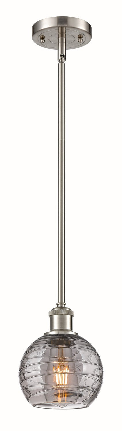 Innovations 516-1S-SN-G1213-6SM One Light Mini Pendant, Brushed Satin Nickel